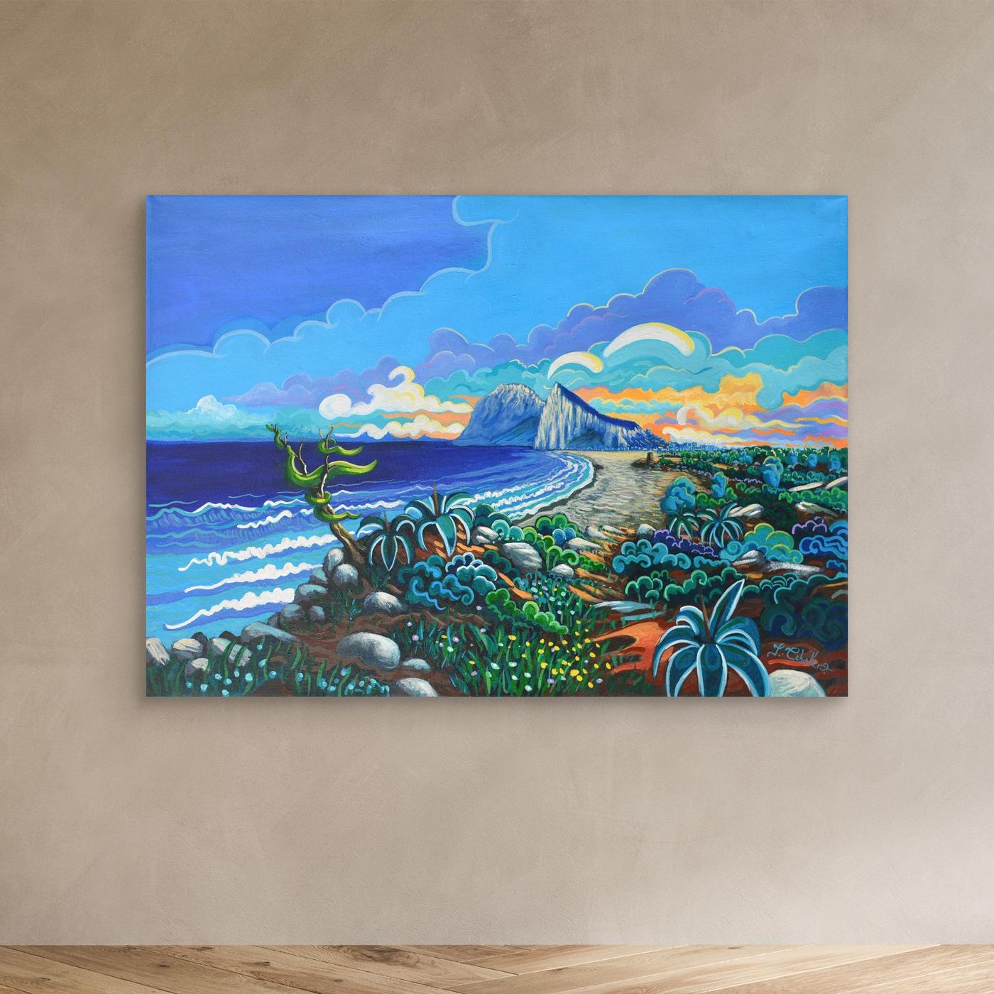 N203 - Camino a la Alcaidesa - Framed Canvas