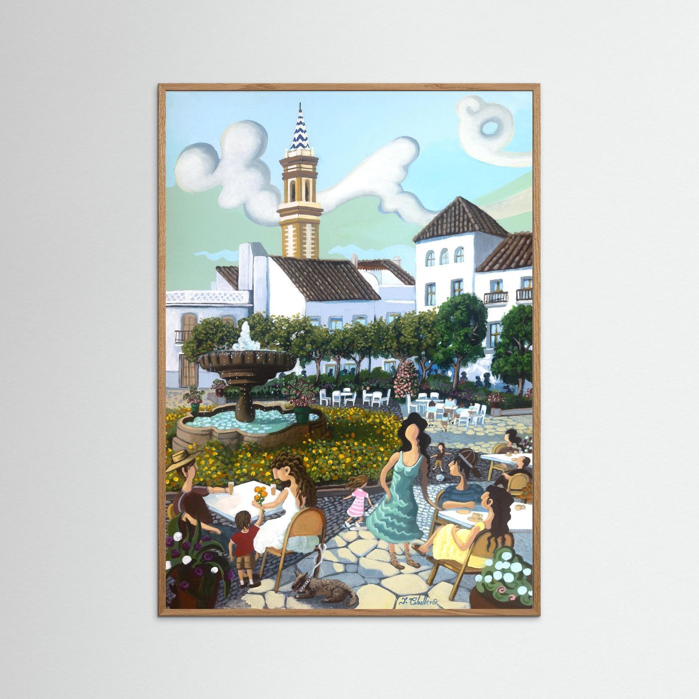 N237 - Estepona - Plaza de las Flores - Yellow Flowers - Fine Art Paper
