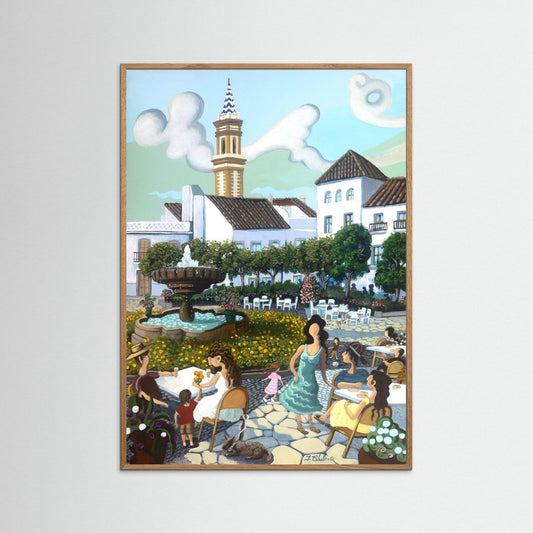 N237 - Estepona - Plaza de las Flores - Yellow Flowers - Fine Art Paper