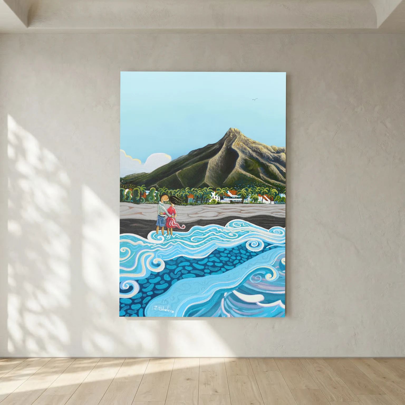Marbella's Beach - Framed Canvas