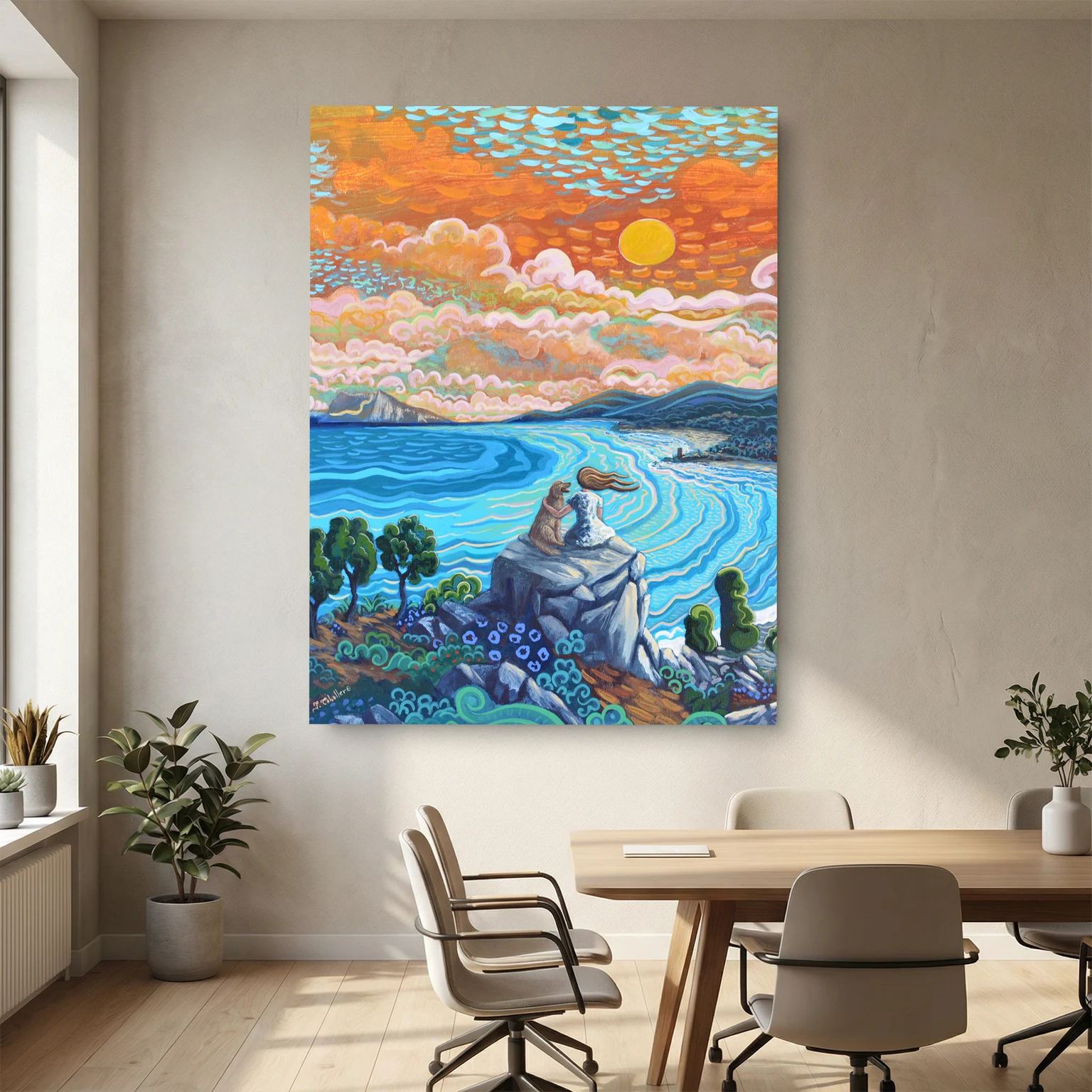 My Best Friend - Costa del Sol - Portrait - Framed Canvas