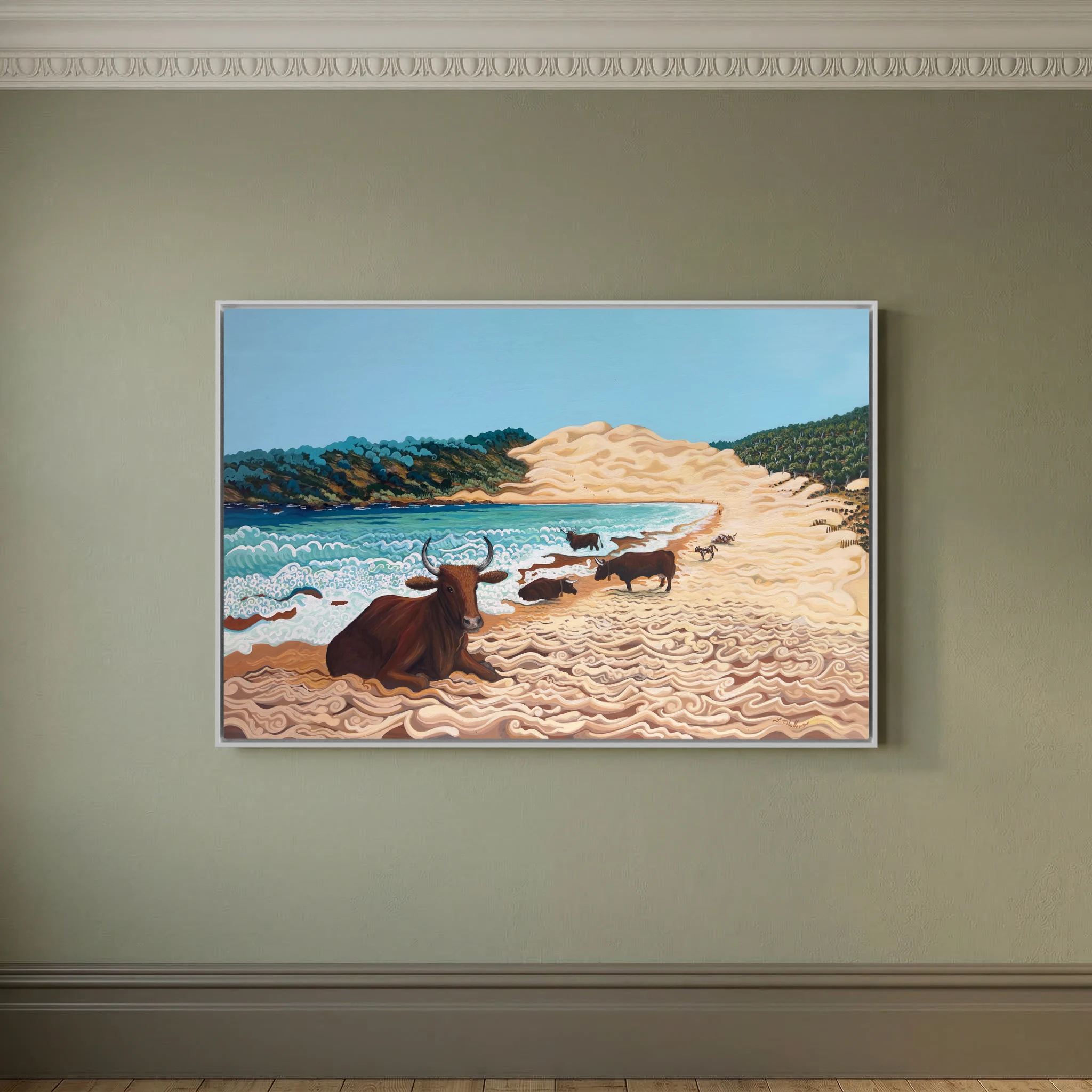 N224 - Las Vacas de Bolonia - Framed Canvas