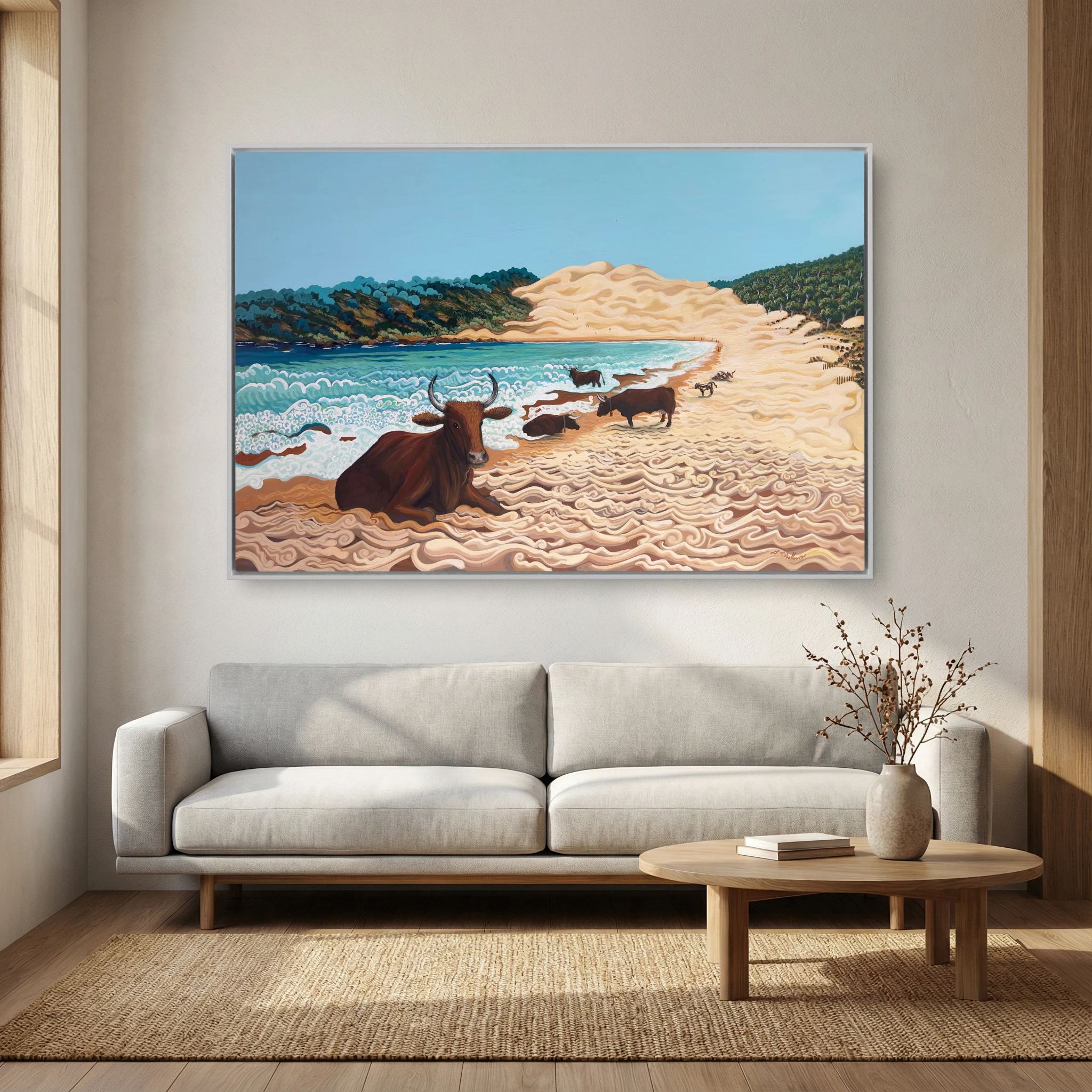 N224 - Las Vacas de Bolonia - Framed Canvas