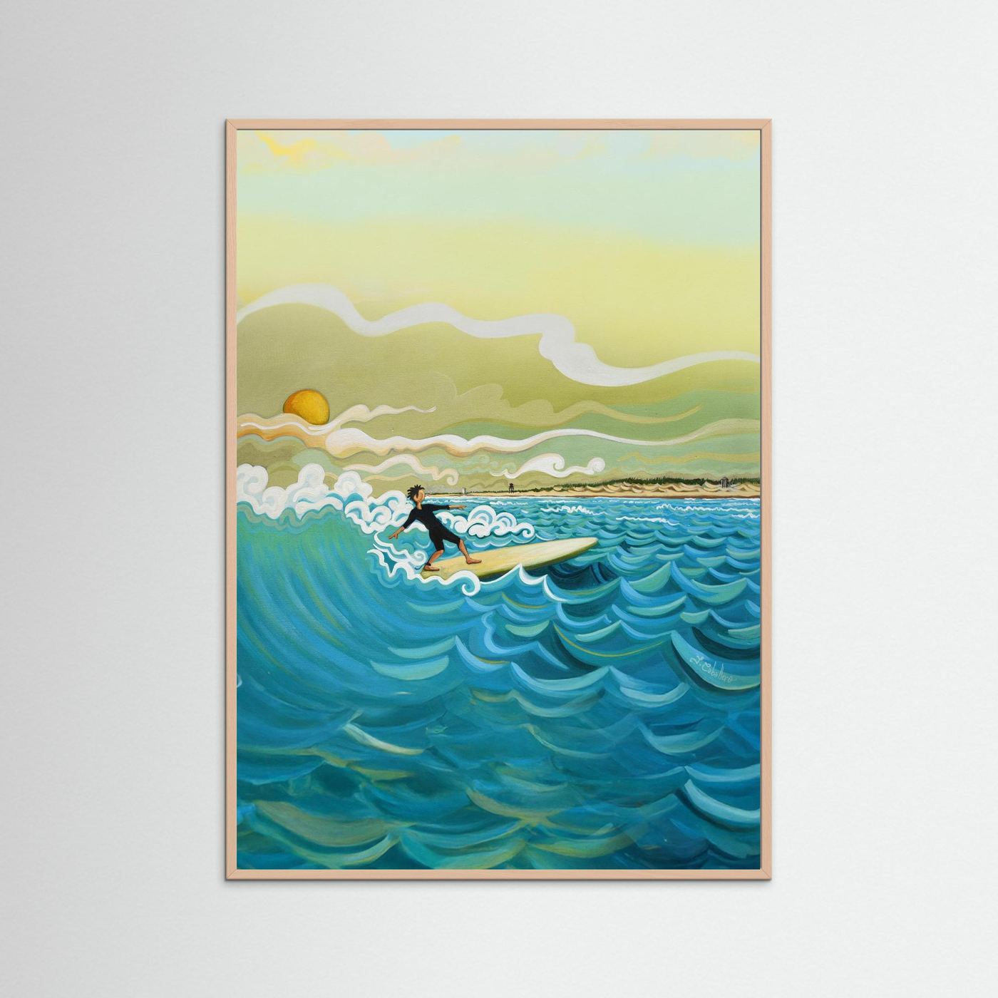 N204 - Surfing El Palmar - Vertical - Fine Art Print