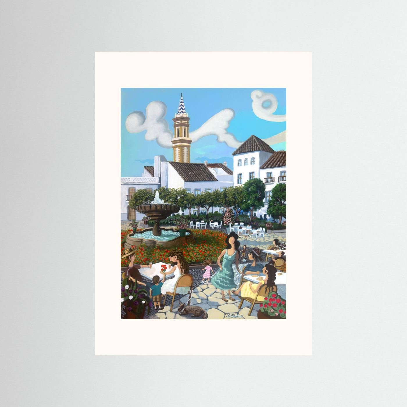 N237 - Estepona - Plaza de las Flores - Red Flowers - Fine Art Paper - Copy