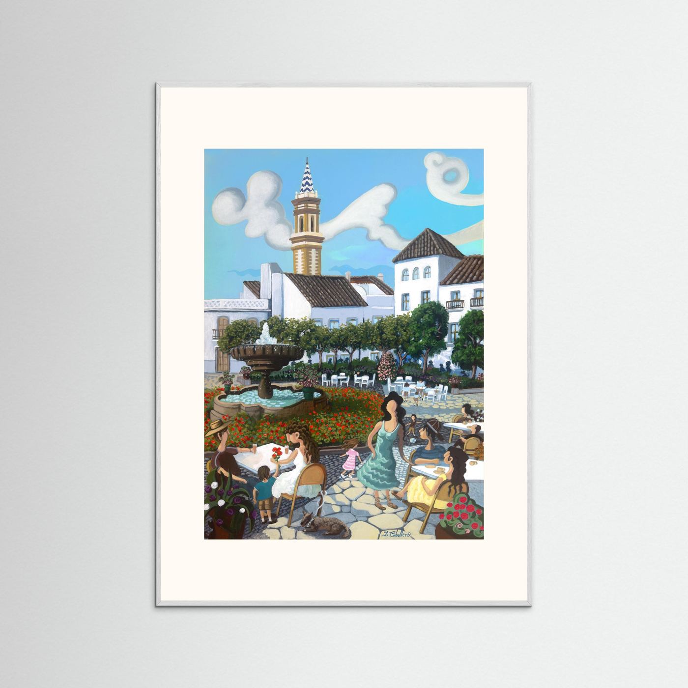N237 - Estepona - Plaza de las Flores - Red Flowers - Fine Art Paper - Copy