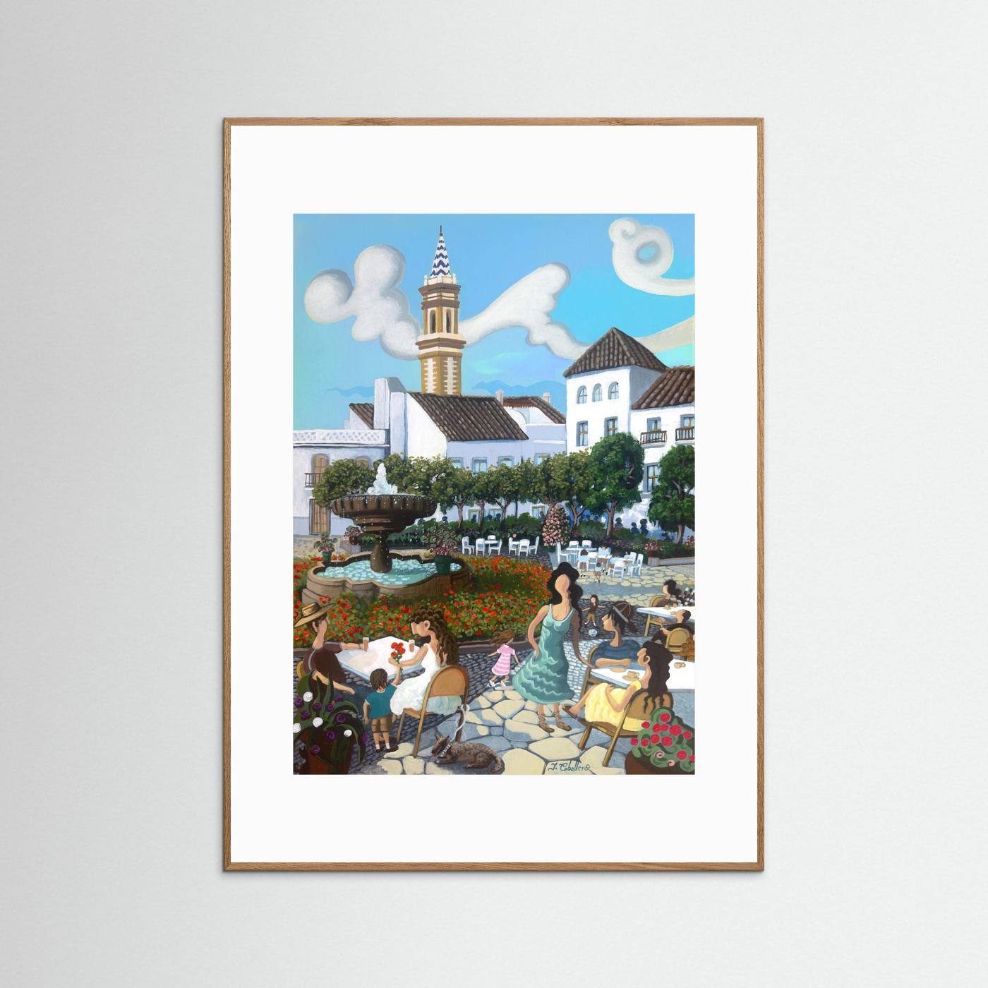 N237 - Estepona - Plaza de las Flores - Red Flowers - Fine Art Paper - Copy