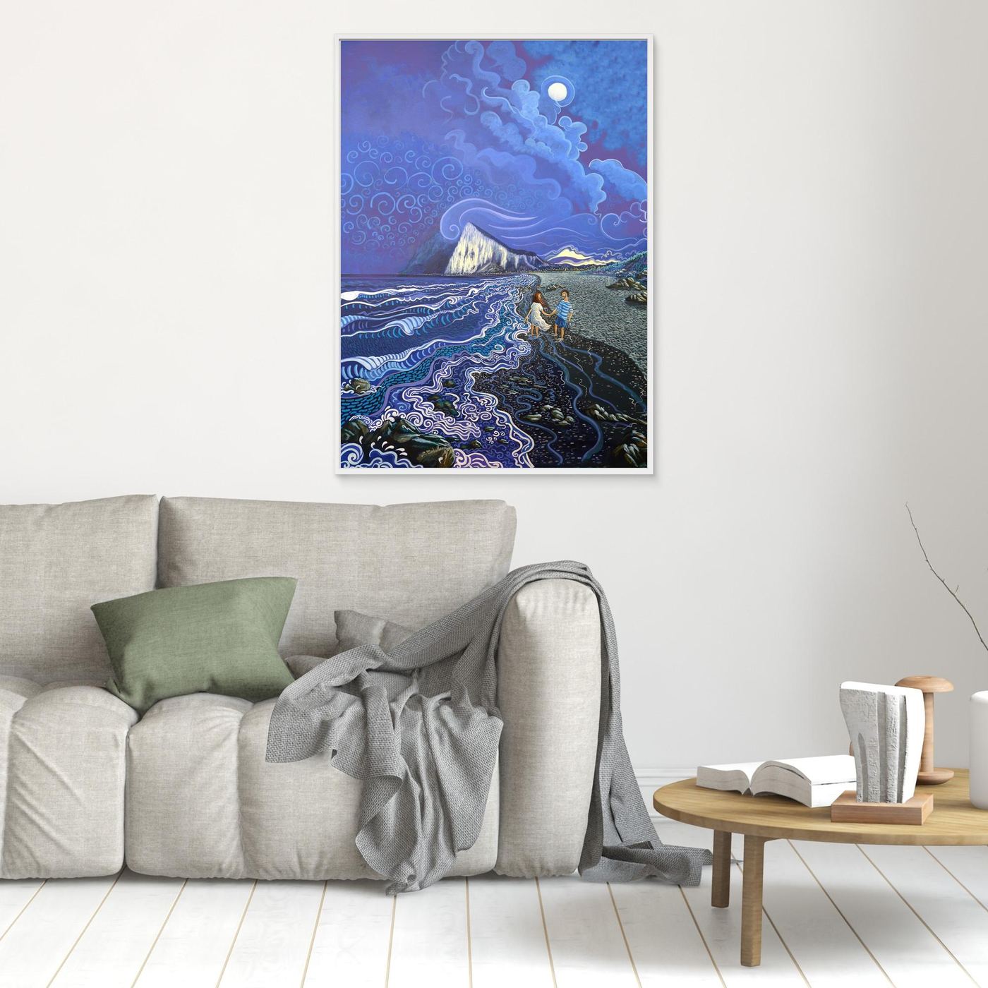 N47 - Under the Full Moon - Framed Canvas