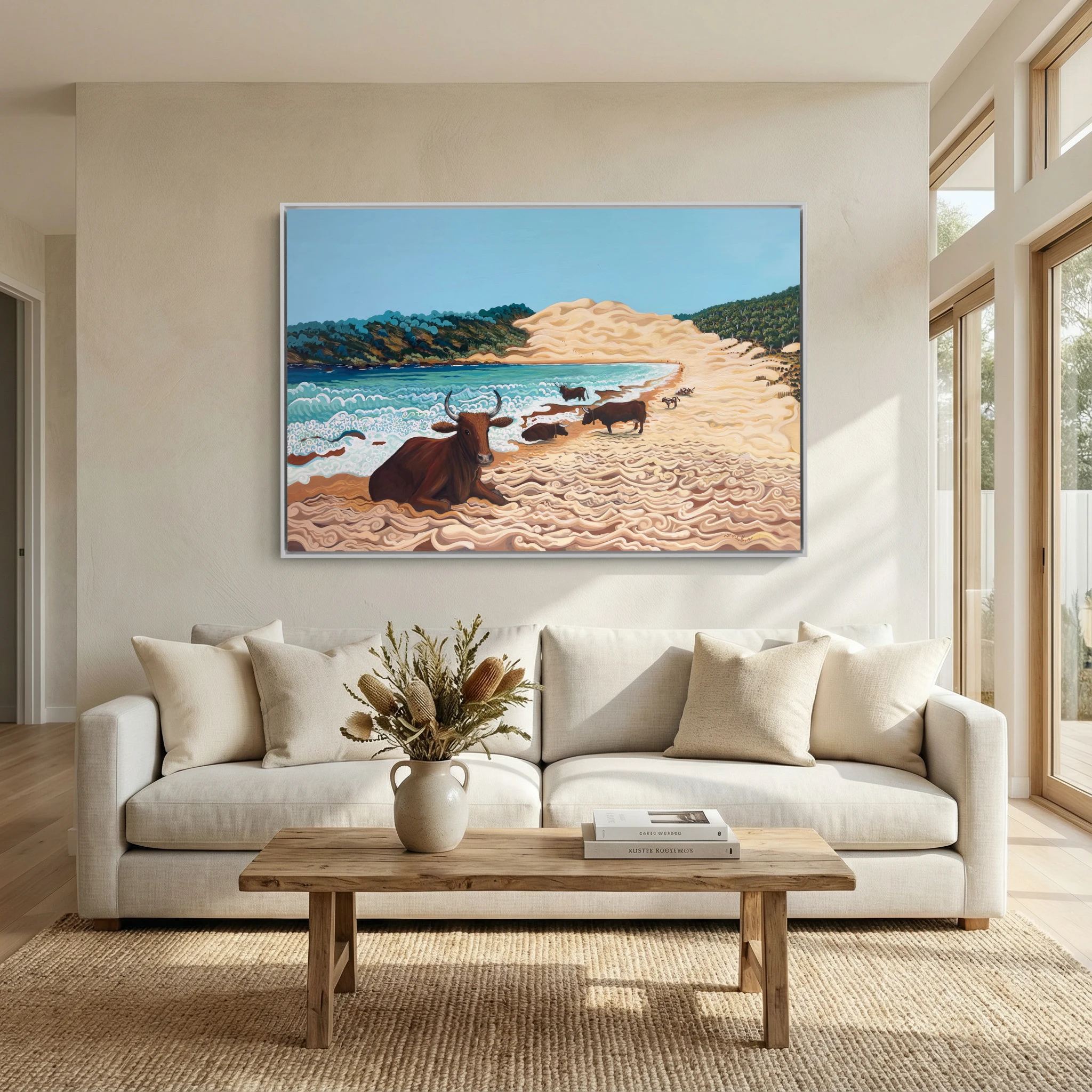N224 - Las Vacas de Bolonia - Framed Canvas