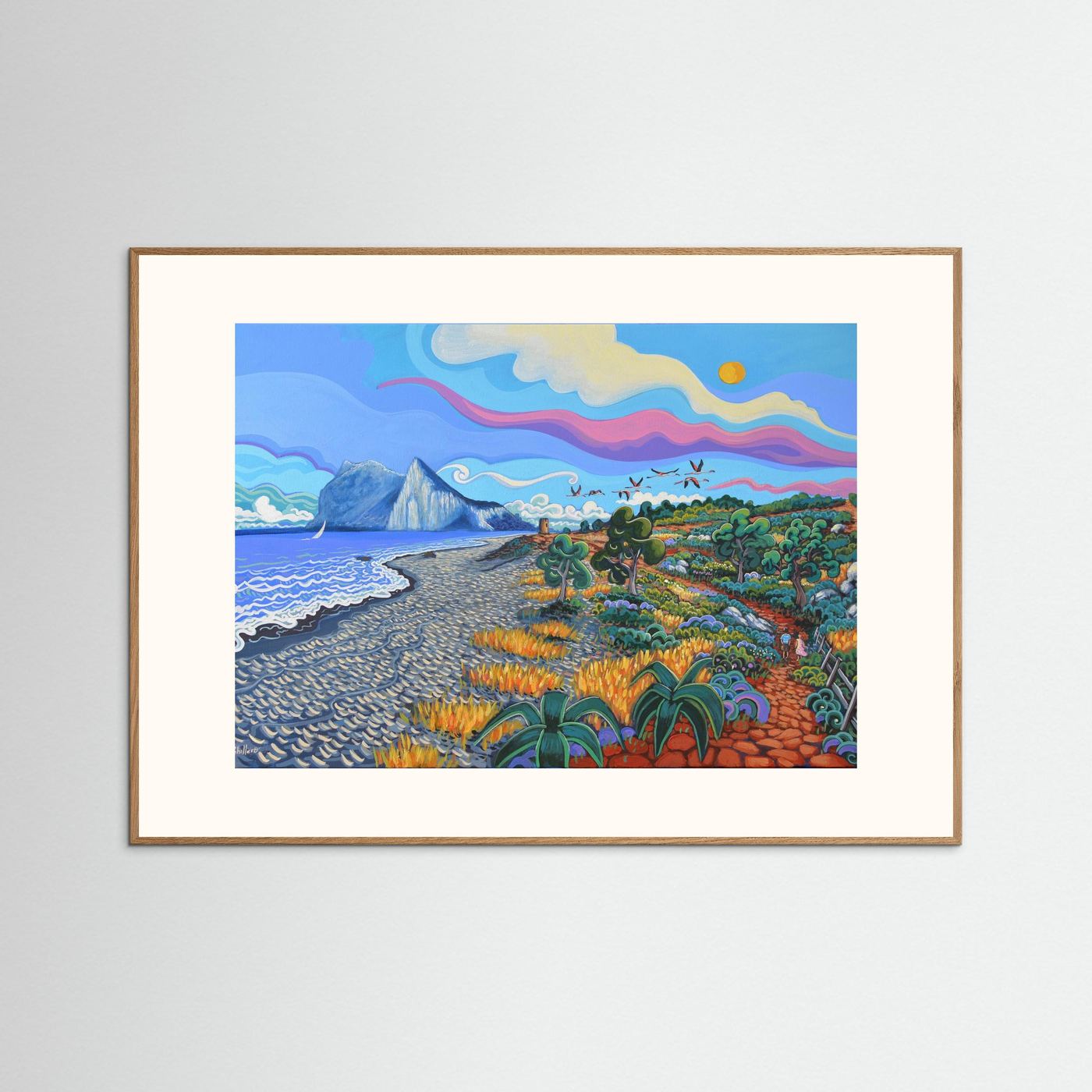 N133 - Flamencos por la torre - Fine Art Print - Copy