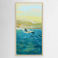 Charger l'image dans la visionneuse de la galerie, N204 - Surfing El Palmar - Vertical - Framed Canvas
