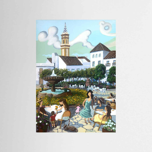 N237 - Estepona - Plaza de las Flores - Yellow Flowers - Fine Art Paper