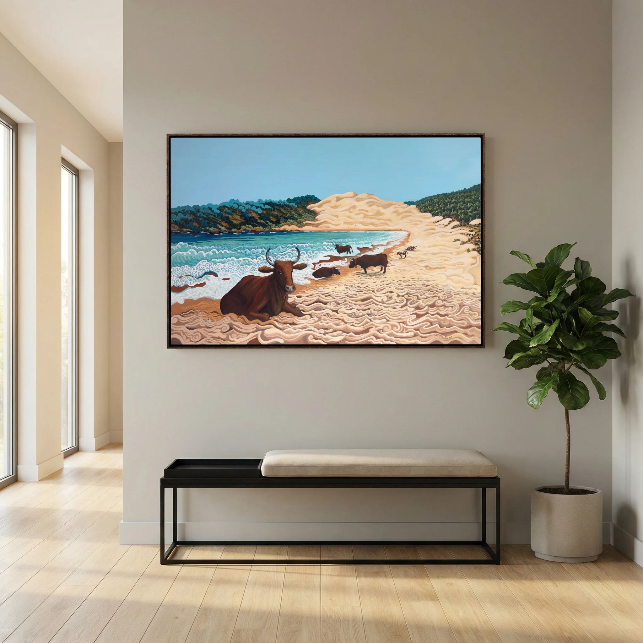 N224 - Las Vacas de Bolonia - Framed Canvas