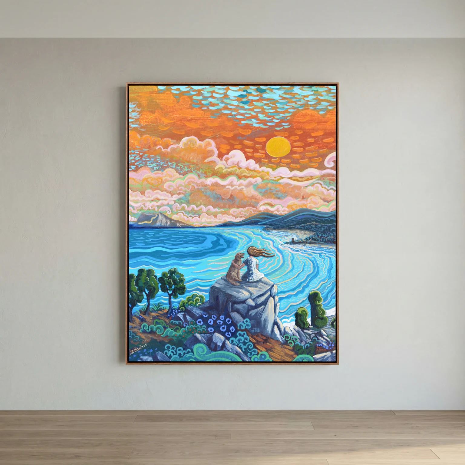 My Best Friend - Costa del Sol - Portrait - Framed Canvas