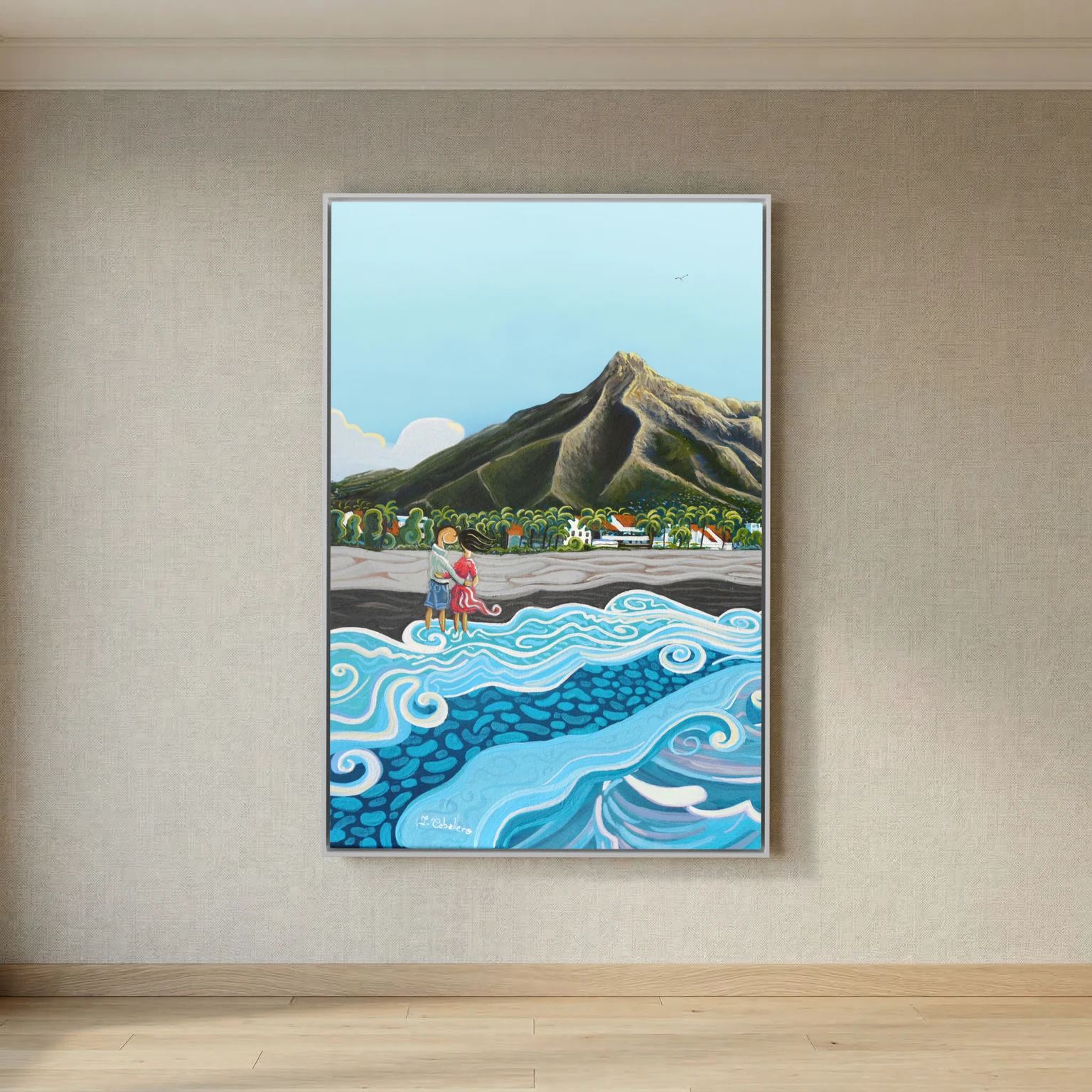 Marbella's Beach - Framed Canvas