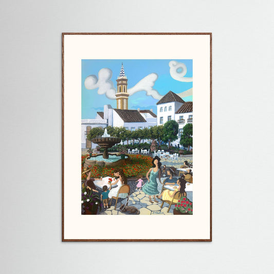 N237 - Estepona - Plaza de las Flores - Red Flowers - Fine Art Paper - Copy