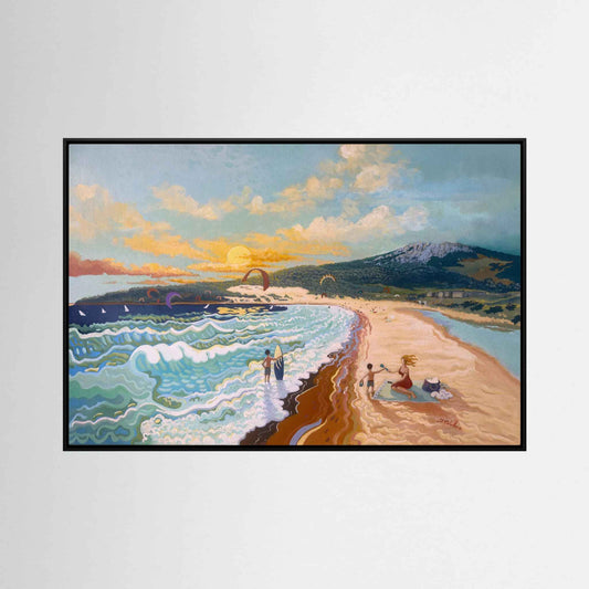 Sunset at Valdevaqueros - N239 - Framed Canvas