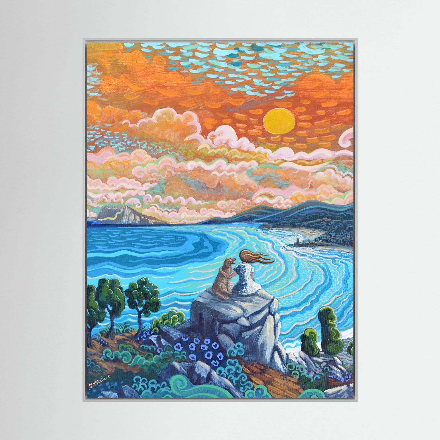 My Best Friend - Costa del Sol - Portrait - Framed Canvas