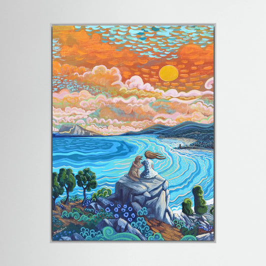 My Best Friend - Costa del Sol - Portrait - Framed Canvas