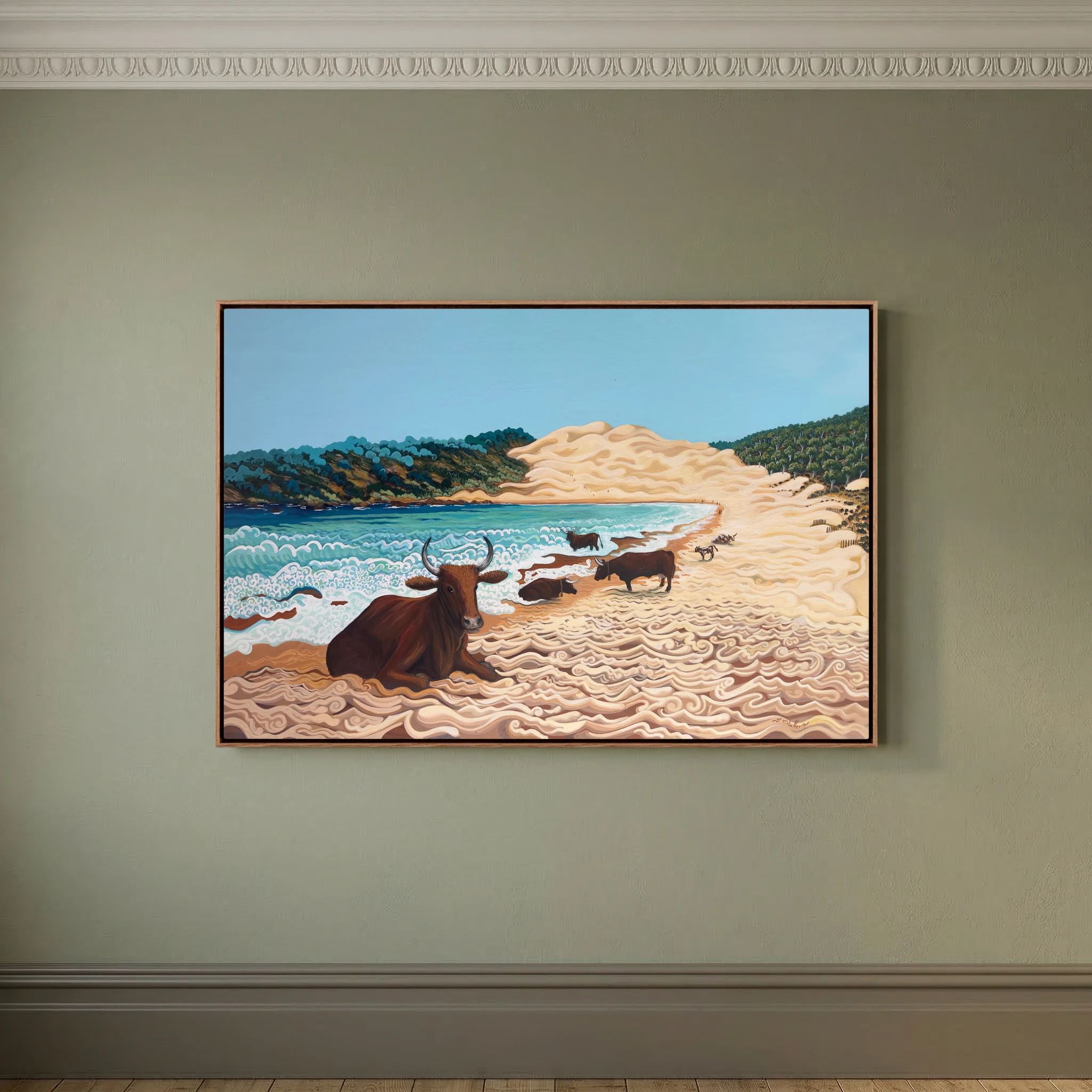 N224 - Las Vacas de Bolonia - Framed Canvas