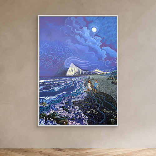 N47 - Under the Full Moon - Framed Canvas