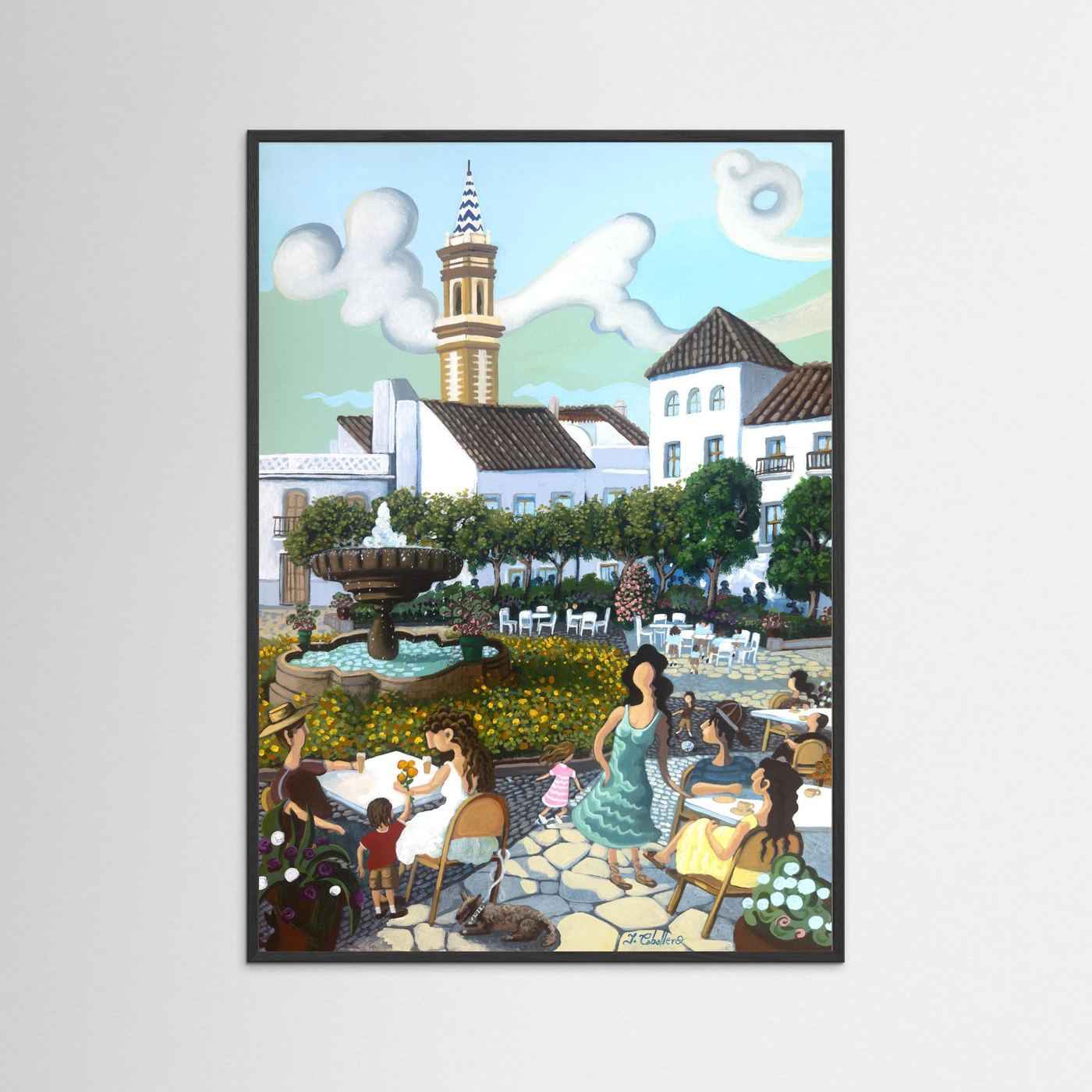 N237 - Estepona - Plaza de las Flores - Yellow Flowers - Fine Art Paper