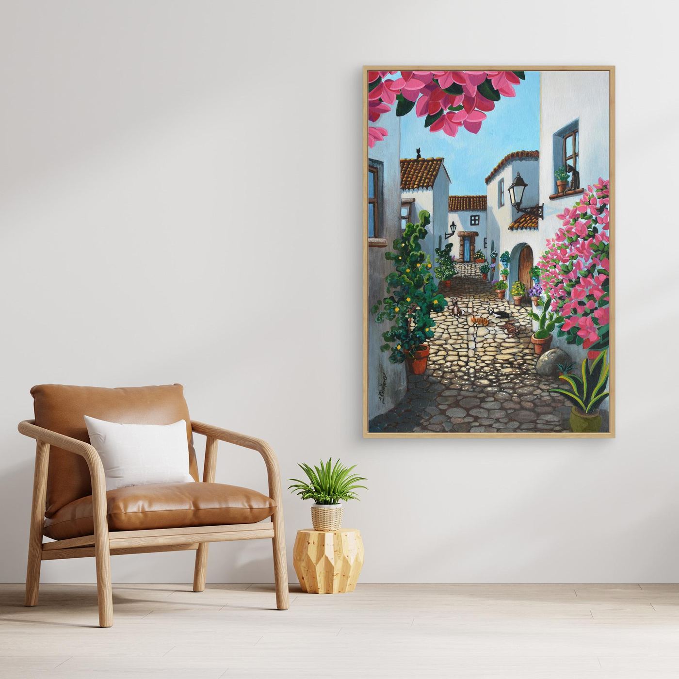 N214 -The Cats of Castellar  - Framed Canvas 