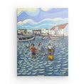 Load image into Gallery viewer, N125 - B - Kids at the Beach - Vertical Canvas - Arte Caballero
