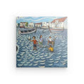 Load image into Gallery viewer, N125 - B - Kids at the Beach - Vertical Canvas - Arte Caballero
