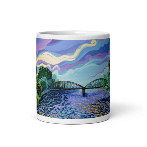 N128 - Eisenbrücke - Guadiaro Fluss - Mug Panorama