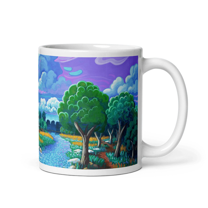 N130 - A walk by the river -San Martin del Tesorillo- Mug Panorama - Arte Caballero