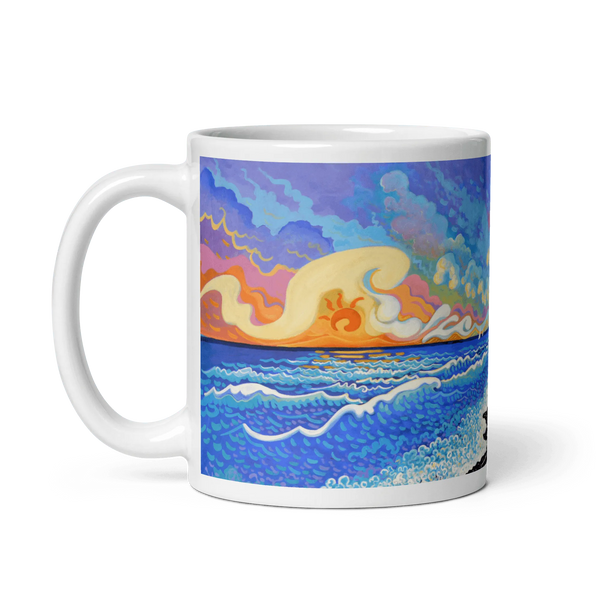 N142 - Sunrise walk - Mug Panorama - Arte Caballero