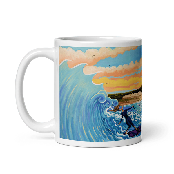 N151 - Kite surfing Tarifa - Mug Panorama - Arte Caballero