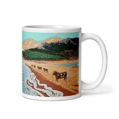 N17 - Die Kühe von Bolonia - Panorama Tasse