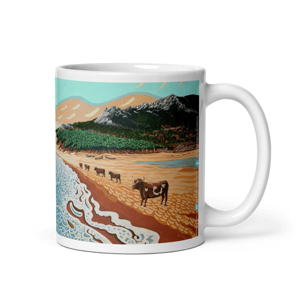 N17 - The cows of Bolonia - Mug Panorama - Arte Caballero