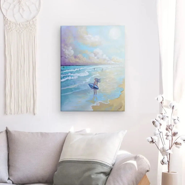 N213 - Atlantic Surf -Girl - Canvas - Arte Caballero