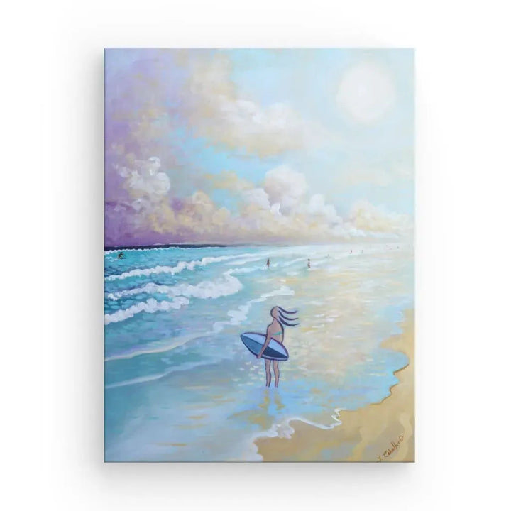 N213 - Atlantic Surf -Girl - Canvas - Arte Caballero