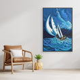 Charger l'image dans la visionneuse de la galerie, N12- Saling with the storm - Framed Canvas Art Print
