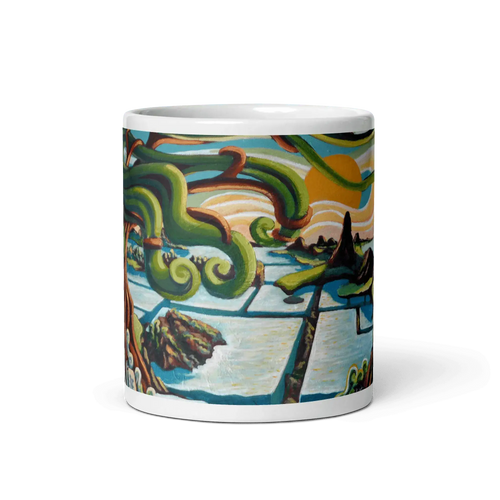 N82 - O Bonsai e o Mar de Aquários - Caneca Panorâmica