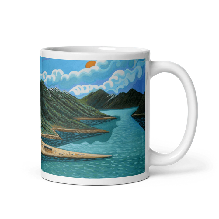 N90 - Lake walk in Castellar - Mug Panorama - Arte Caballero