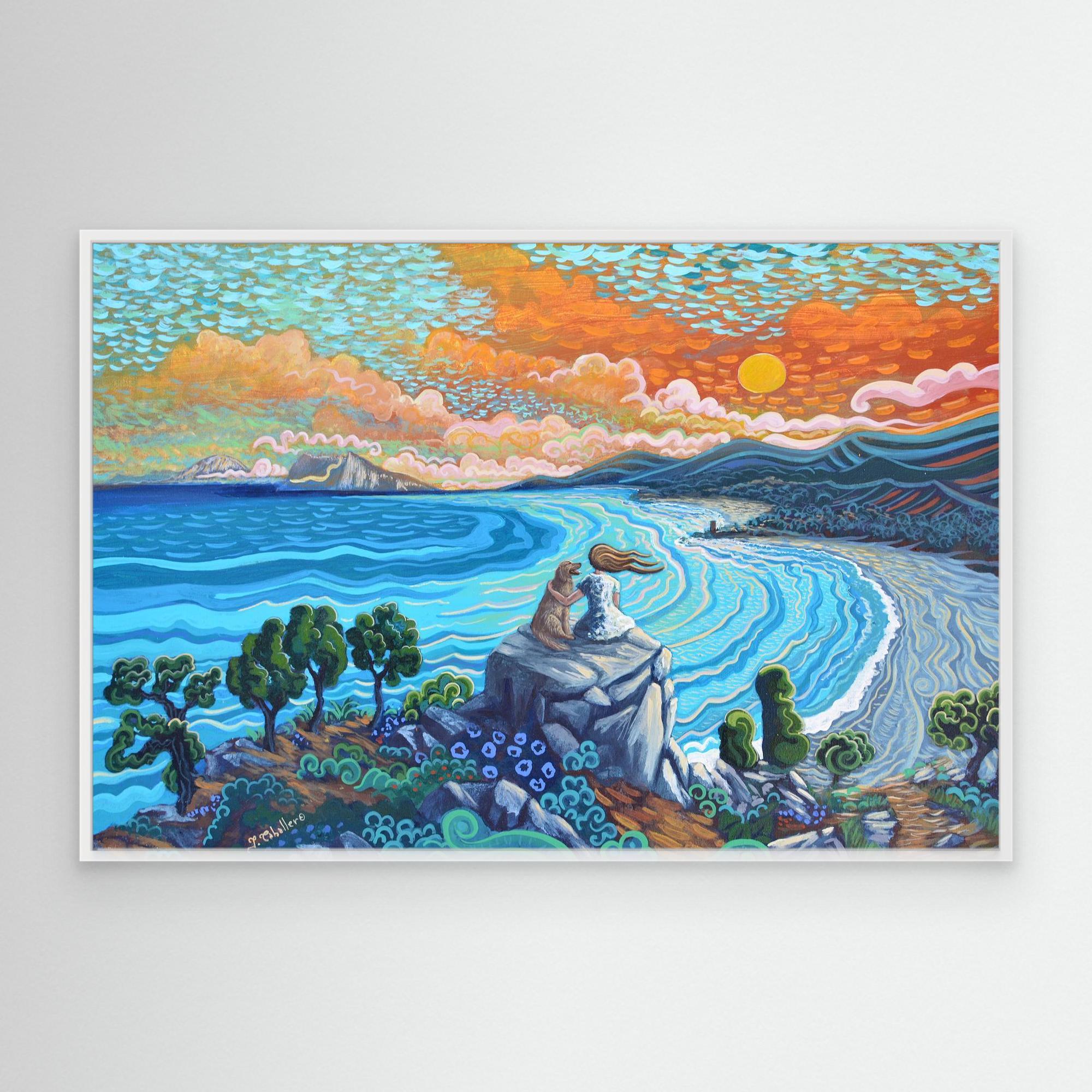 N2 - My Best Friend - Framed Canvas Art Print