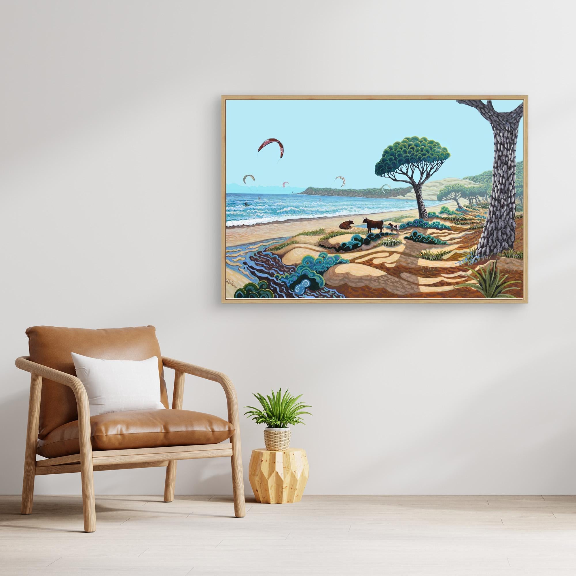 N3 - Costa de la Luz - Framed Canvas Art Print