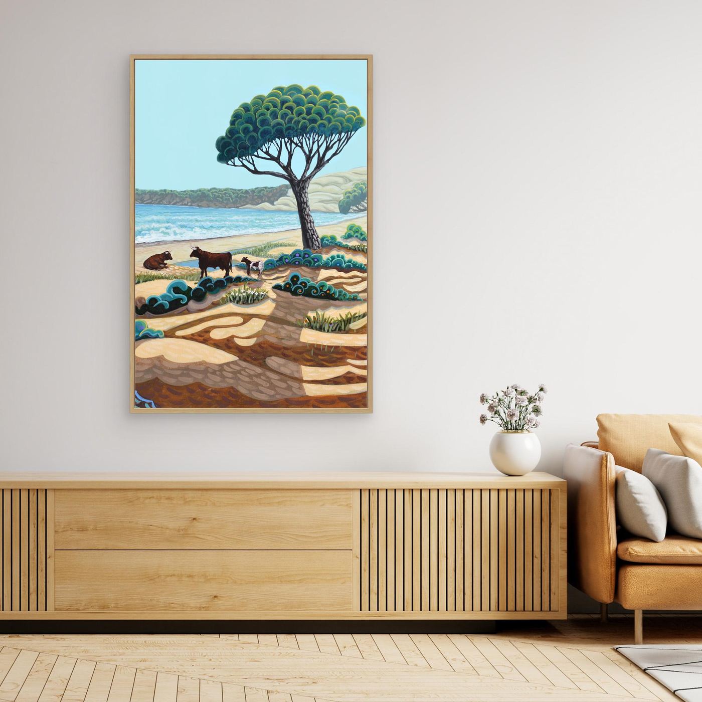 N3 - B - Costa de la Luz - Portrait - Framed Canvas