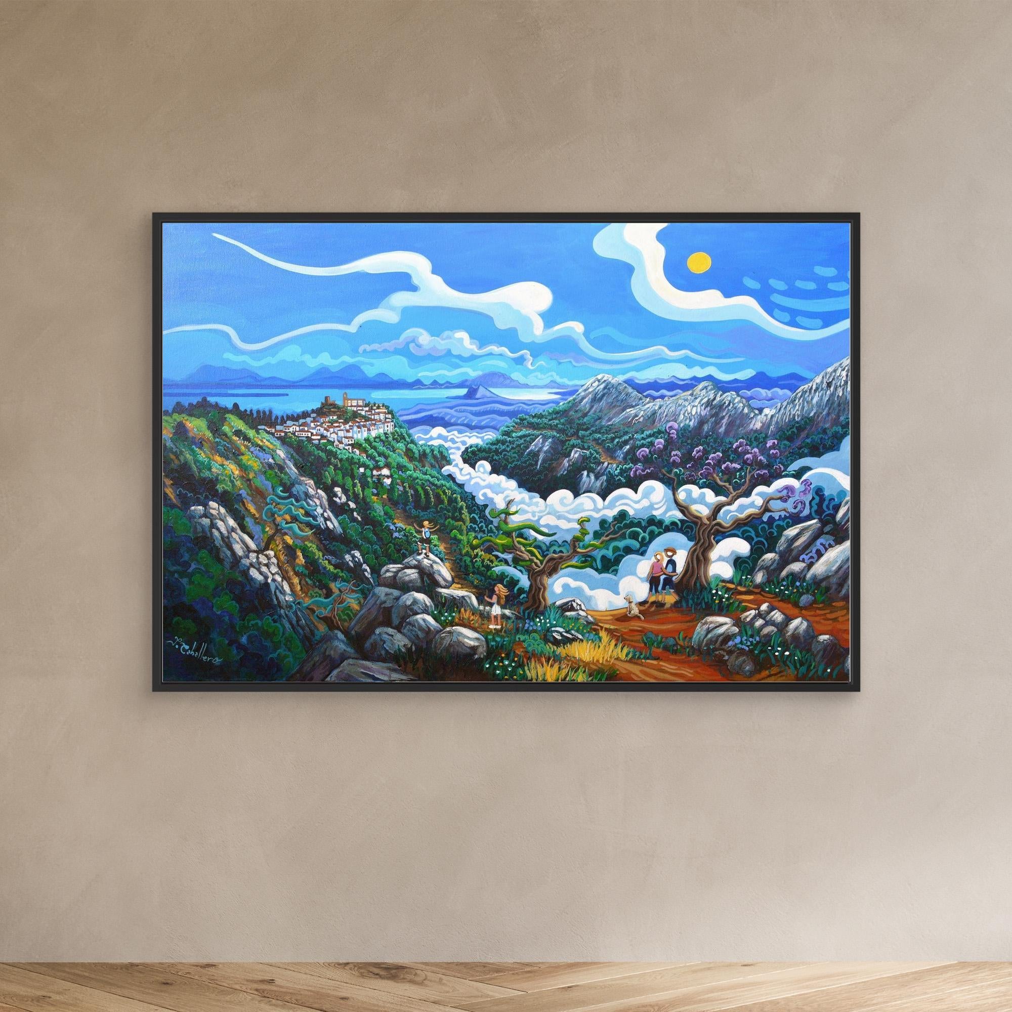 N201 - Sierra Crestelina - Framed Canvas Art Print