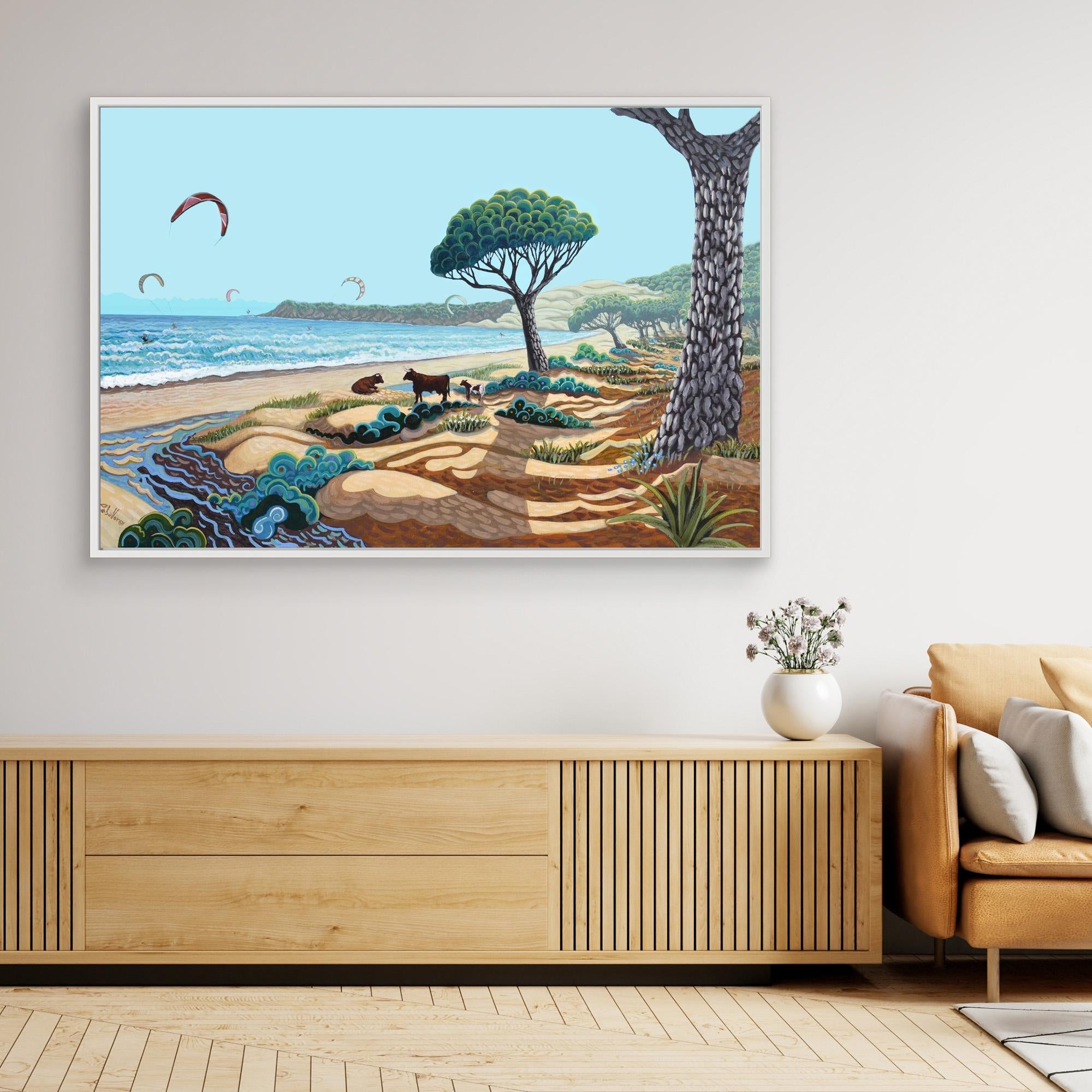 N3 - Costa de la Luz - Framed Canvas Art Print