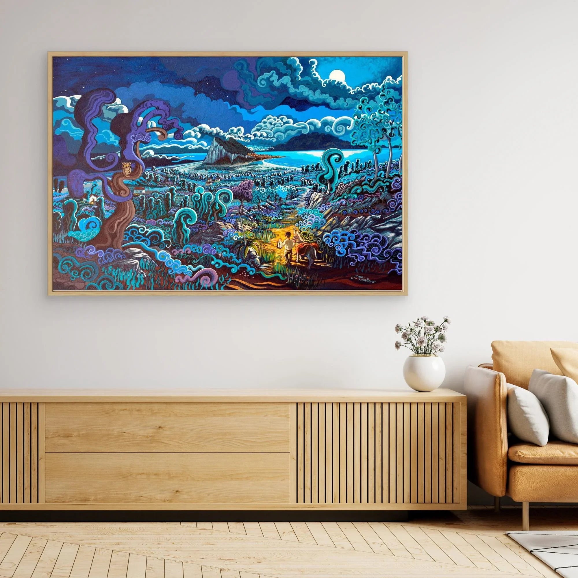 N15 - The Night Wanderer -  Framed Canvas Art Print