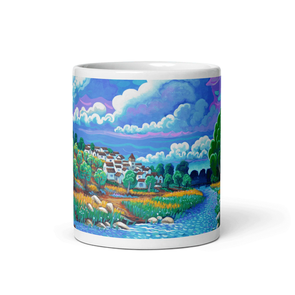 N130 - A walk by the river -San Martin del Tesorillo- Mug Panorama - Arte Caballero