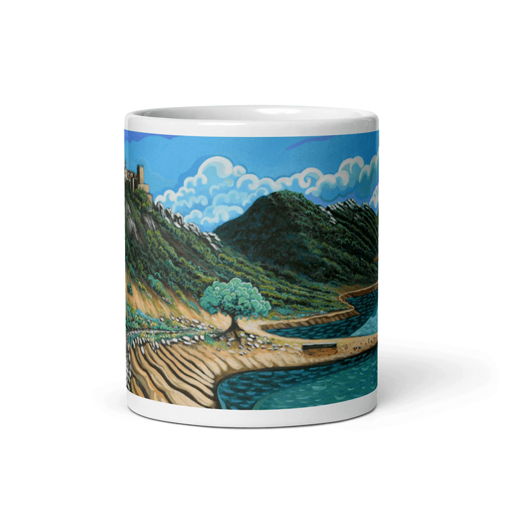 N90 - Lake walk in Castellar - Mug Panorama - Arte Caballero