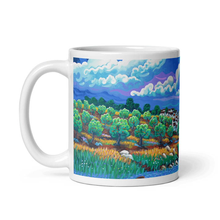 N130 - A walk by the river -San Martin del Tesorillo- Mug Panorama - Arte Caballero