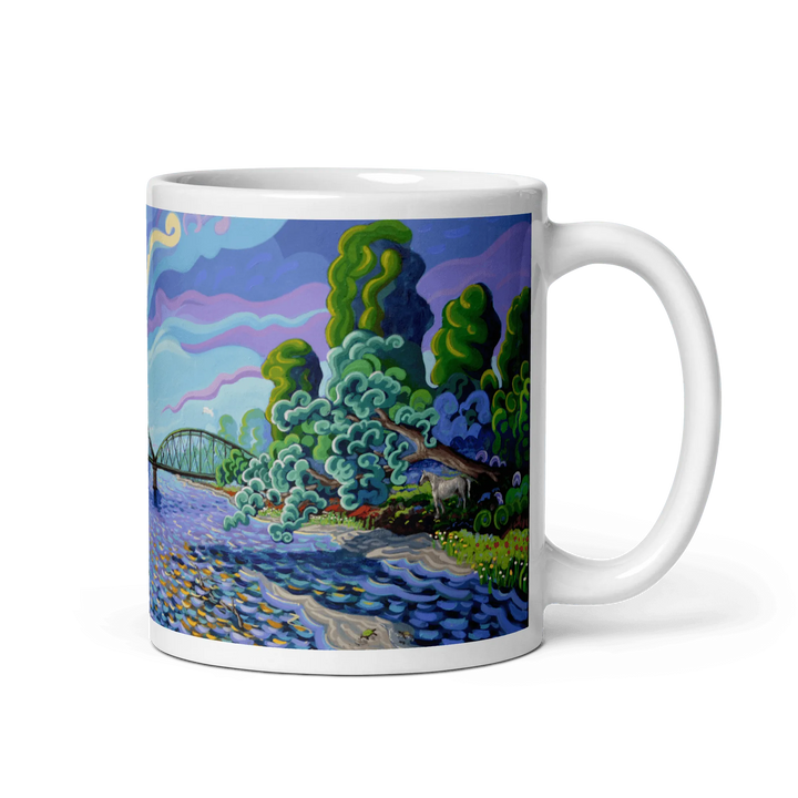 N128 - Iron bridge - Guadiaro river -Mug Panorama - Arte Caballero